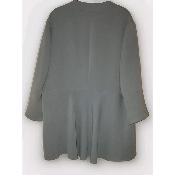 Maison Common Munich Blau Stofi Blue Bell Sleeve 44 Blau V Neck Blouse Top - Picture 2 of 8